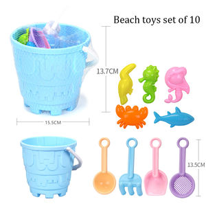 2023 grosir mainan pantai Set ember mainan pasir banyak kotak pasir plastik lucu dengan Kit hewan pantai toyr anak-anak - Product Image 5