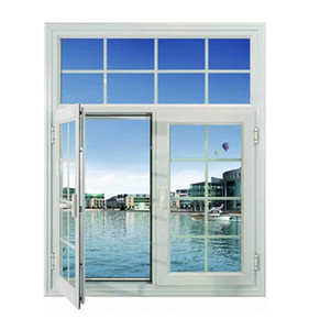 Cửa sổ nhôm phá vỡ nhiệt hiện đại với kính cường lực mờ Anodized khung màu đen cho chống ăn mòn ven biển - Product Image 4