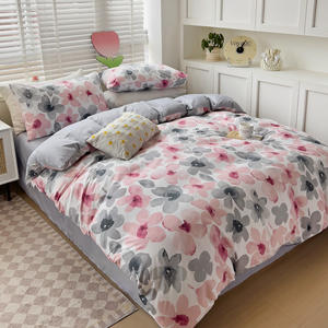 Ensemble de literie à imprimé floral personnalisé <span class=keywords><strong>en</strong></span> gros avec taie d'oreiller parure de lit <span class=keywords><strong>en</strong></span> microfibre de polyester luxe <span class=keywords><strong>en</strong></span> vente - Product Image 3