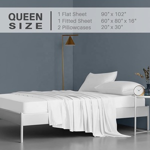 Parure de draps 4 pièces en microfibre de polyester 1800 fils, douce, sans plis, poches profondes de 16 pouces, hypoallergénique - Product Image 2