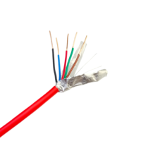 Câble d'alarme incendie blindé en feuille de cuivre nu, isolation LSZH, résistant au feu, gaine PVC/LSZH, 300/500V, OEM, 8 conducteurs, 2 conducteurs
