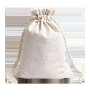 Recycled Cotton Canvas Fabric <b>Bag</b> <b>Small</b> <b>Drawstring</b> <b>Bag</b> Dustproof Storage Ecofriendly Packaging Cloth Canvas <b>Drawstring</b> <b>Bag</b> - Product Image 4