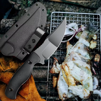 Couteau de chasse à lame fixe en acier inoxydable super tranchant personnalisable OEM de qualité usine pour le camping en plein air survie Nylon bricolage
