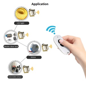 Conjunto de interruptor de control remoto <span class=keywords><strong>RF</strong></span> de retardo de 433Mhz 315Mhz DC12V para motor de bomba de agua de garaje de luz Led - Product Image 1