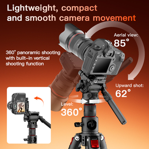 COMAN KX3939MINI V1 Aluminum <strong>Camera</strong> <strong>Tripod</strong> Detachable Monopod Horizontal Video <strong>Tripod</strong> With Fluid Head 1810mm - Product Image 3