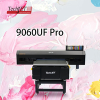 Impresora UV de Cama Plana TechJet 9060 6090, Plotter de Inyección de Tinta Digital Automático para Acrílico, Vidrio, Cuero y Flex