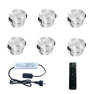 Kits de spots LED encastrés miniatures de haute qualité 3WX6PCS en aluminium pour vitrines et terrasses avec télécommande - Product Image 3