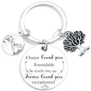 Eccezionale Portachiavi in Acciaio Inossidabile per Nonno - Regalo per la Festa del Nonno, Annuncio di Gravidanza, Nascita Bambino/a - Product Image 1