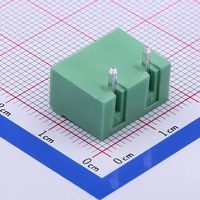 Connecteurs, fiches et prises 630V 2p 15A Vert 7,62mm pour montage sur circuit imprimé, traversant, à angle droit, pas de 7,62mm