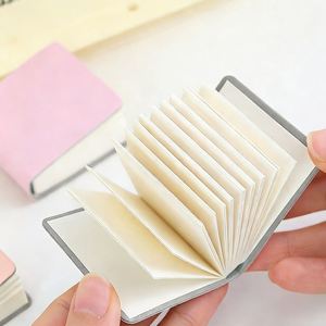 Juego de 3 Mini Cuadernos Portátiles con Encuadernación Cosida, 50 Hojas, Diseño Artístico Multicolor, para Oficina/Universidad, Registro Diario - Product Image 3