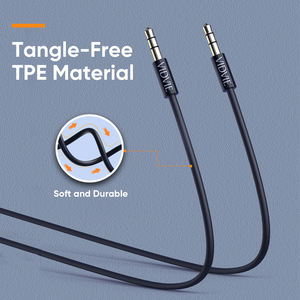 Câbles audio VIDVIE TPE stéréo 1,5 m 3,5 mm Jack AUX, câble audio mâle vers mâle pour haut-parleur de voiture - Product Image 3