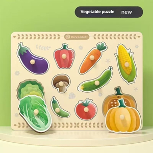 Montessori in legno 3D cartone <span class=keywords><strong>animato</strong></span> animale alfabeti figure puzzle giochi da tavolo bambino educazione precoce giocattoli per bambini ragazzi ragazze - Product Image 5