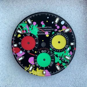 <span class=keywords><strong>Cadran</strong></span> OEM RLX Day-tona 4130-Vert 116520/Météorite, Mouvement VSF 4130, Nacre, 31.8mm, Style Panda/Racing - Product Image 1