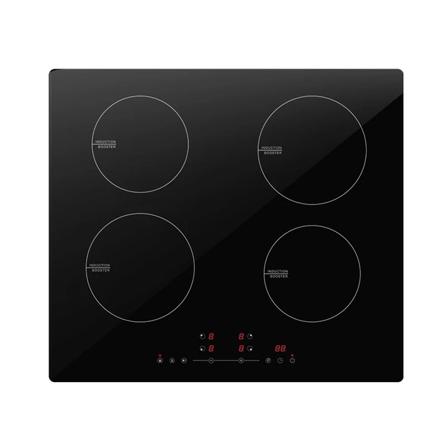 Built in Induction Cooker 2/3/4/5/6 Heads Black Electrical Cooker with Touch Panel Cooktop