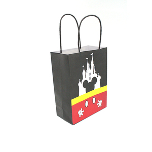 Petit cadeau de noël mignon mickey mouse d'emballage alimentaire de style pop-corn sacs en papier avec poignée - Product Image 1