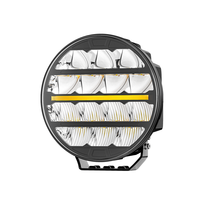 Phare LED rond IP68 de 9 pouces, 24V 12V 100W, bicolore, DRL, phare auxiliaire pour camion, phare de travail pour véhicules tout-terrain lourds 4x4 SUV