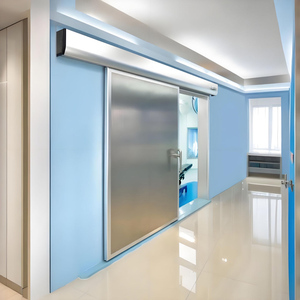 ประตูบานเลื่อนกันรังสีเอกซ์แบบมีมอเตอร์ ผลิตจากสแตนเลสหนา 2 มม. พร้อมแผ่นตะกั่วป้องกันรังสี สำหรับห้องสแกน CT ในโรงพยาบาล - Product Image 4