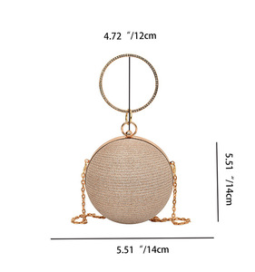 Moda luxuosa Rodada Bola Saco das Mulheres Novo Sentido Avançado Handheld Cruz Corpo Cadeia Pequeno Jantar Mini Boca Mulheres - Product Image 6