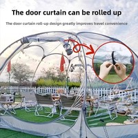 Tente bulle sphérique transparente pour camping extérieur, maison étoile, chaude pour l'hiver, utilisable en quatre saisons, sans installation requise, en tissu Oxford