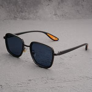 Lunettes de soleil sport tendance pour hommes, monture carrée, protection UV400, verres PC, monture intégrale, sans correction, haute qualité, couleur verte - Product Image 4