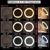 Lampu LED Ring Light 14 Inch untuk Kamera Ponsel, Live Streaming Online, Kecantikan, Makeup, Fotografi, Video Studio, Rekaman Langsung, Lampu Lingkaran LED