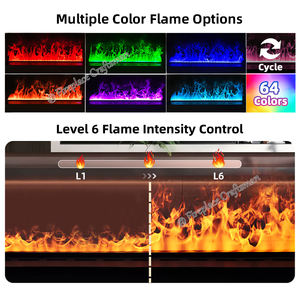 <span class=keywords><strong>Chimenea</strong></span> Eléctrica Moderna con Wi-Fi, Llama LED, Troncos Artificiales, Vapor de Agua y Efecto de Fuego 3D, <span class=keywords><strong>Chimenea</strong></span> Electrónica de Vapor de 150 cm - Product Image 2