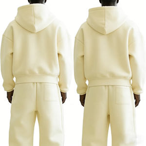 Set da <span class=keywords><strong>Uomo</strong></span> con Felpa e Pantaloni a Gamba Larga con Polsini, <span class=keywords><strong>Abbigliamento</strong></span> Streetwear in Due Pezzi, Produzione di <span class=keywords><strong>Abbigliamento</strong></span> Maschile - Product Image 3