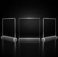 Support de Présentation de Table en Acrylique Transparent, Double Face, pour Photos, Menus, Cartes de Visite, Bureau