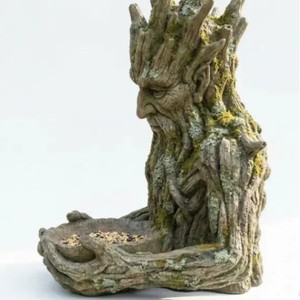 Mangeoire à oiseaux fantaisie en forme d'homme-arbre, sculpture en résine <span class=keywords><strong>Greenman</strong></span> avec bol portable pour l'extérieur, le jardin, l'attraction de la faune. - Product Image 4