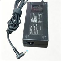 Adaptateur d'alimentation pour ordinateur portable DC 120W 19.5V 6.15A, pointe noire fine, chargeur de remplacement compatible avec OMEN 15 Pavilion Gaming ENVY 15Notebook