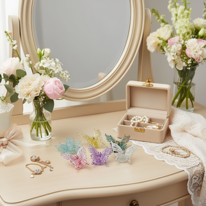 Pinza de Pelo con Forma de Mariposa de 7.5 cm, Pinza de Pelo Acrílica Colorida para Mujeres y Niñas, Accesorio de Moda - Product Image 2