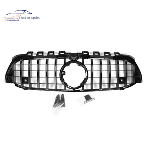 Rejilla de carreras estilo GT negra brillante para Mercedes a Class GT <span class=keywords><strong>2018</strong></span> + W177 Material ABS de parachoques delantero para modelos A35 A45 - Product Image 1