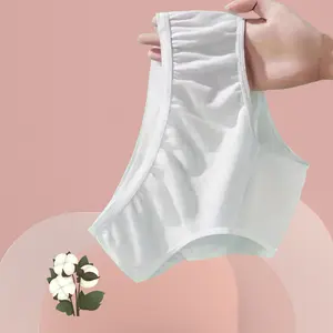 High-waisted Women Disposable Panties Cotton Sterile Disposable Underwear Disposable Panties For Daily Travel Business Trip Wear