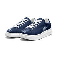 Logo personnalisé motif de fleurs tropicales MQ chaussures classiques de skateboard chaussures de sport pour hommes en vrac en cuir semelle épaisse baskets décontractées