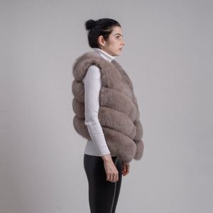 QIUCHEN QC8005 Natural Real fox <strong>Fur</strong> Vest <strong>Gilet</strong> <strong>for</strong> <strong>Women</strong> Girls Winter <strong>Fur</strong> Coat - Product Image 2