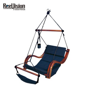 Hamac de chaise longue <span class=keywords><strong>suspendu</strong></span> au design scandinave de luxe avec accoudoirs en forme de S pour le salon ou la cour - Product Image 3