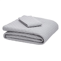 Vente en gros de literie Parure de lit surdimensionnée au design diamanté Ensemble de housse de couette avec 1 jeu de couette 2 cache-couche Ensemble de literie en coton