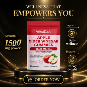 Gummies véganes sans gluten au vinaigre de cidre avec 1500mg de mère de vinaigre crue pour la gestion digestive et le contrôle du poids chez l'adulte - Product Image 2