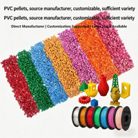 Granul PVC Berwarna Premium, Bahan Baku Masterbatch PVC Daur Ulang, Grade Cetakan Injeksi untuk Sepatu, Sandal, Pipa Air, dan Kabel