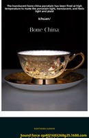 Tasse à Thé et Café en Porcelaine Fine Style Européen avec Soucoupe, Article de Maison de Grande Valeur pour le Thé de l'Après-midi ou Souvenirs