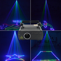 Profesional 12W RGB Disco luz láser a todo Color 3D animación Mini proyector para club nocturno fiesta jardín escenario iluminación para Dj