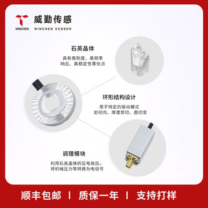 Quartz Crystal Piezoelectric Force Sensor 5000N Diaphragm Type WCPE200 Series Pulse Signal Output - Product Image 4