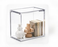 Boîte de présentation en acrylique à assembler soi-même, vitrine transparente anti-poussière, adaptée aux petites statues, objets de collection, etc.