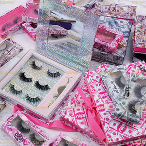 Cils de vison 3D, paire de cils duveteuses, Volume 3D, avec logo personnalisé, design argent, paquet de cils - Product Image 2