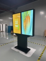 Affichage numérique LCD sur pied extérieur tactile 4K IP66 personnalisé à 3 écrans, affichage publicitaire haute luminosité, caractéristiques imperméables