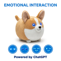 Peluche interactive Corgi ChatGPT, réactive au toucher, avec LED clignotantes, multilingue, support de chat quotidien, ODM, vente en gros, Cuteyeah AL171