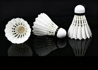 Volant de badminton professionnel haut de gamme en plumes de canard, polyvalent, n°6, tête en liège à 2 couches, fabricant OEM, vente en gros en vrac