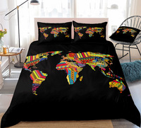 Literie de belles pièces d'impression 3d de luxe ensembles de housse de couette ensemble de literie en microfibre de style africain