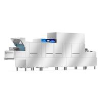 Lave-vaisselle commercial automatique haute efficacité en acier inoxydable 304 de 5,5 m avec rotation à 360° ° Nettoyage haute pression pour hôtels et complexes hôteliers