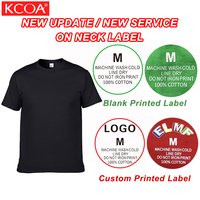 T-Shirt Court à Col Rond vierge en Coton 100%, Personnalisé par Sérigraphie, de Haute Qualité, pour Hommes